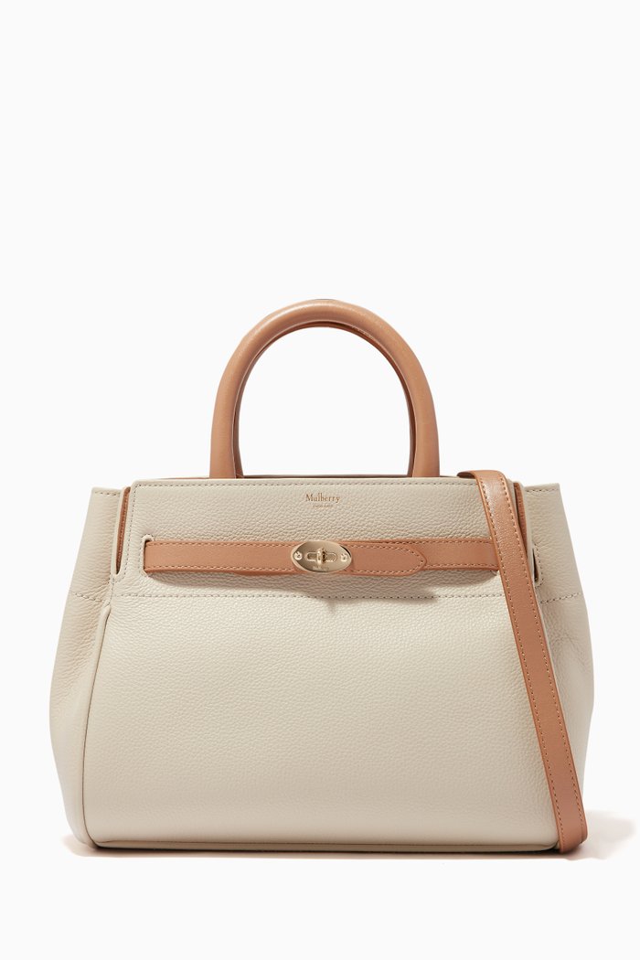 

Small Belted Bayswater Shoulder Bag in Small Classic Grain & Silky Calf Leather, Pink