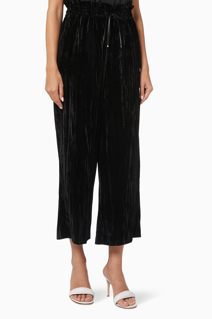 

Filtro Pants in Crackle Velvet, Black