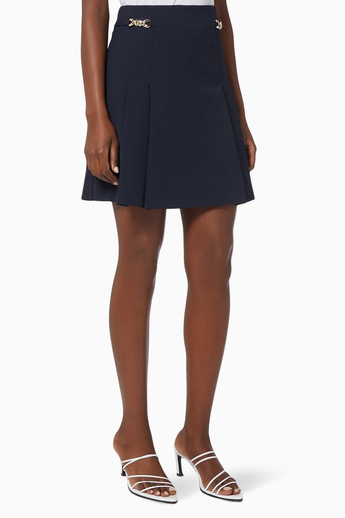 

Carta Short Skirt in Stretch Gabardine, Blue