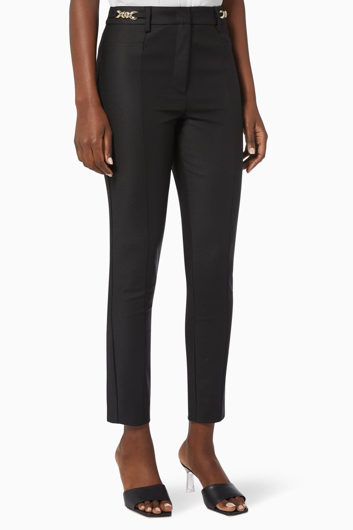 Nupar Pants in Stretch Cotton, Black