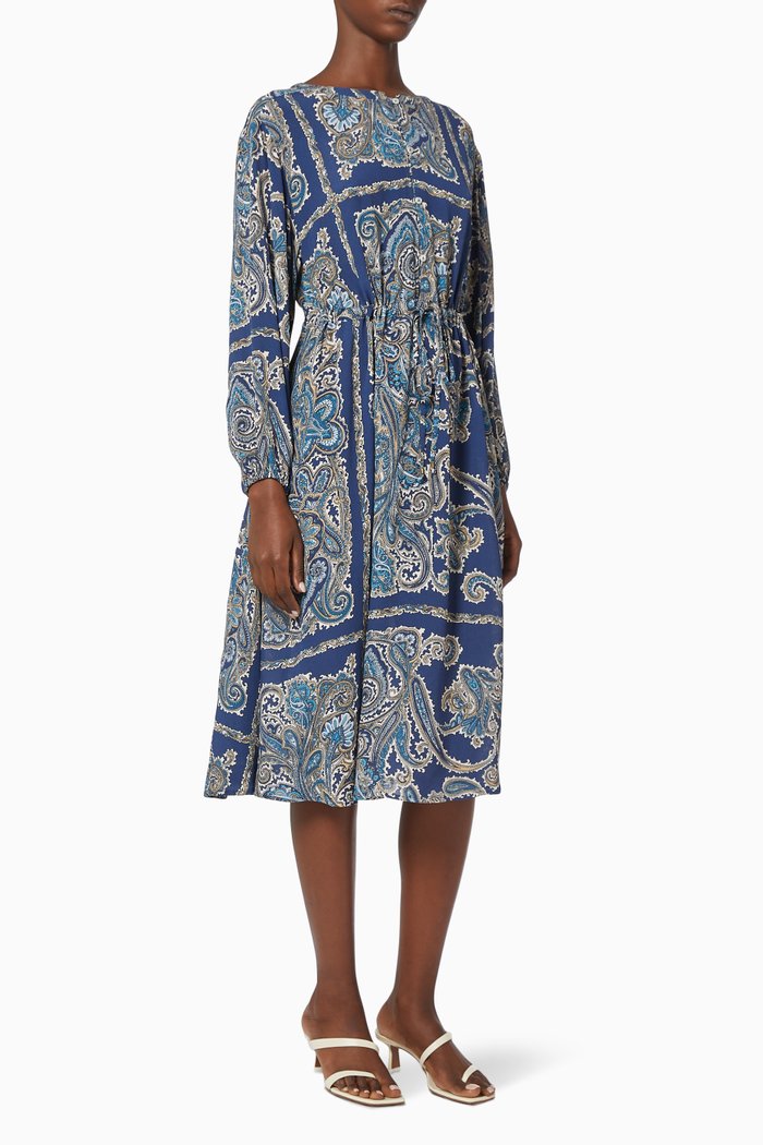 

Prugna Dress in Viscose Georgette, Blue