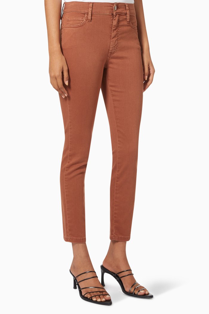 Alassio Jeans in Stretch Cotton, Brown