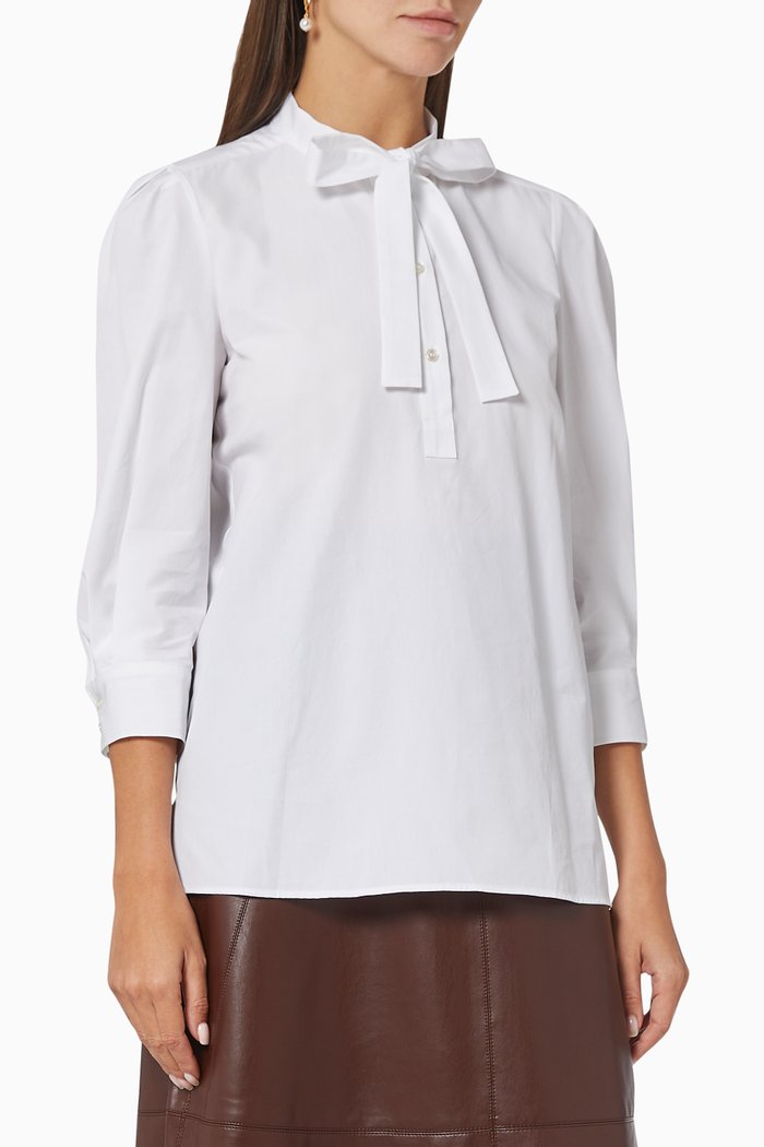 

Mora Blouse in Cotton Oxford, White