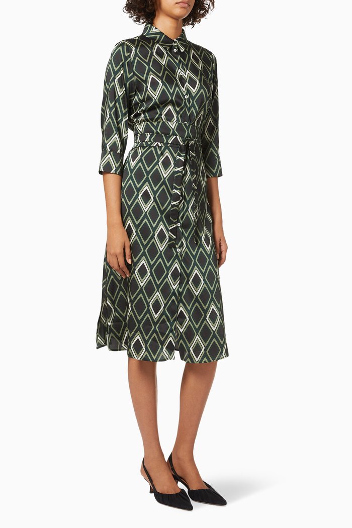 

Narrer Dress in Satin, Green