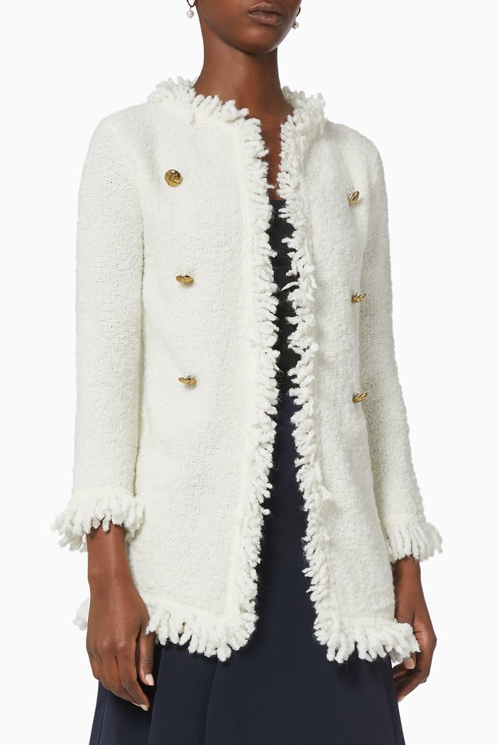 

Formia Cardigan in Wool Blend, White