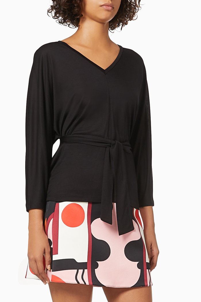 

Top in Textured Fabric, Black