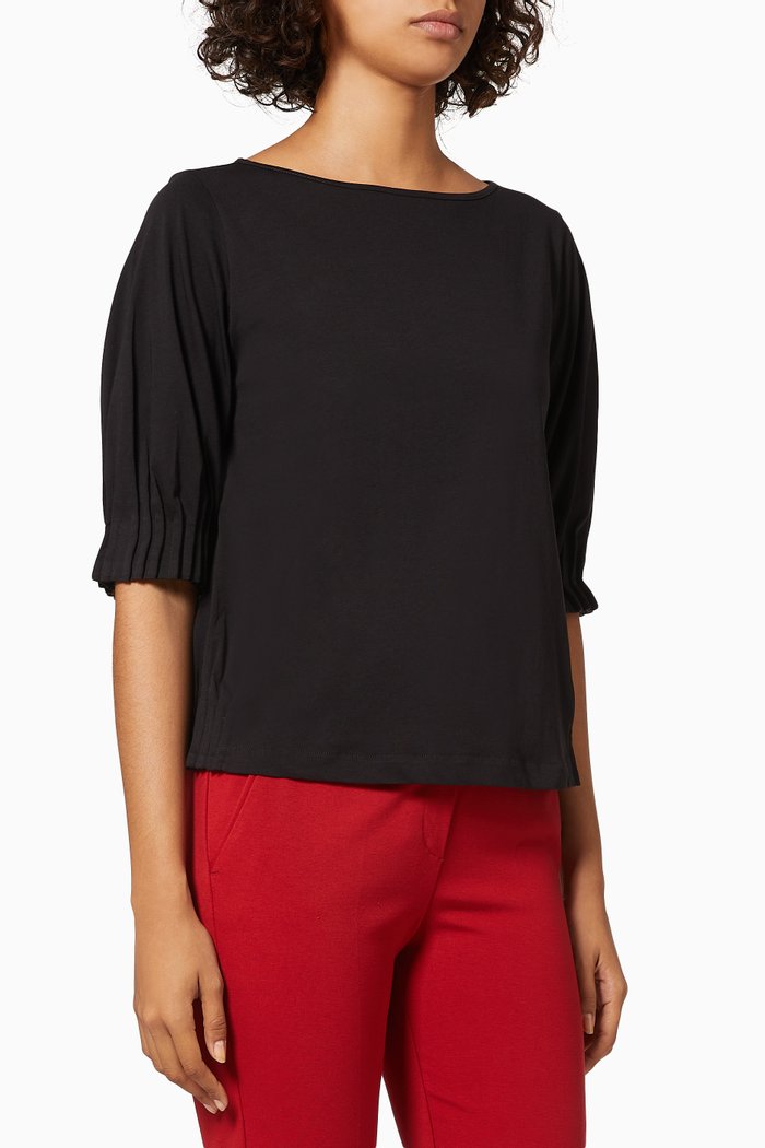 

Top in Textured Fabric, Black