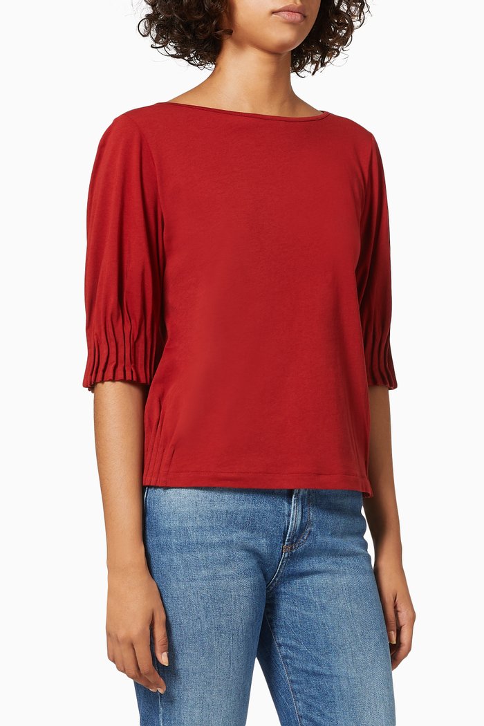 

Top in Textured Fabric, Red