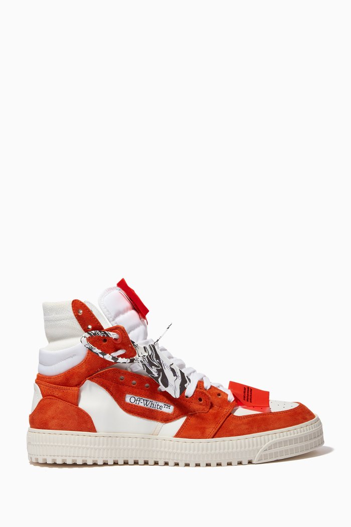 

Off Court 3.0 Sneakers in Leather & Canvas, Orange