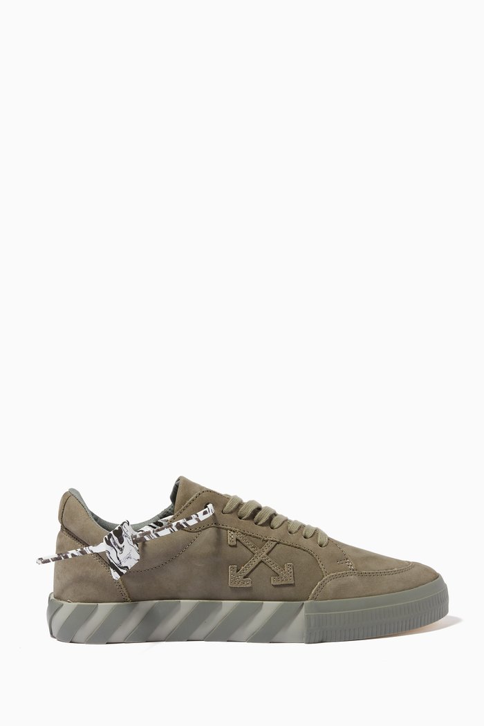 

Low Vulcanized Sneakers in Suede Leather, Green