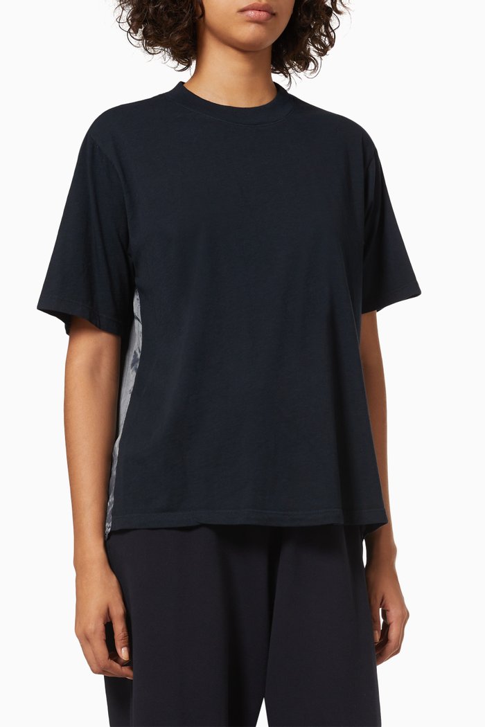 

Stripe Panel Top in Cotton, Blue