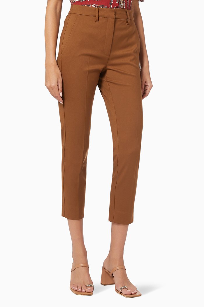 

Petalo Pants in Stretch Fabric, Brown
