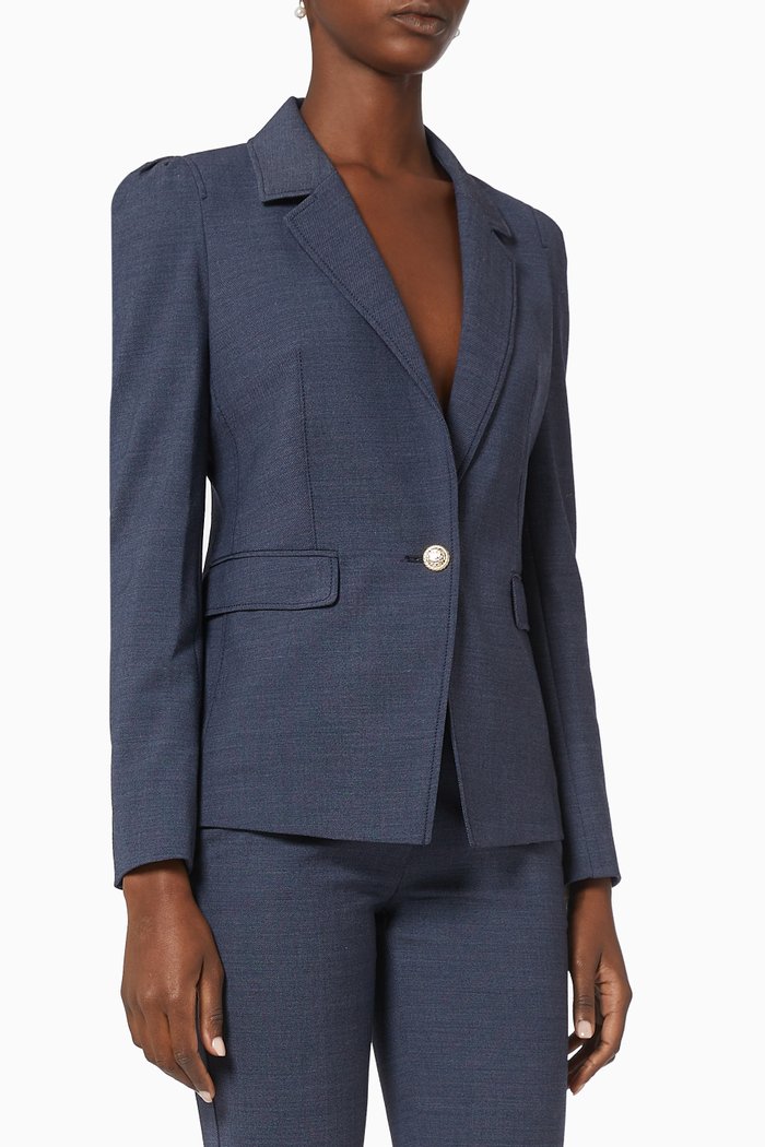 

Romeo Blazer in Stretch Wool, Blue