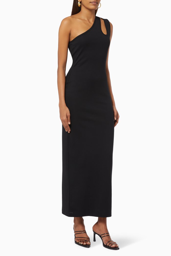 

Tear Drop Jersey Dress, Black