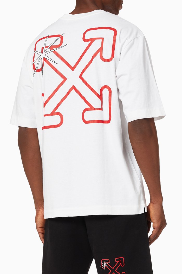 

Starred Arrows T-shirt in Cotton Jersey, White