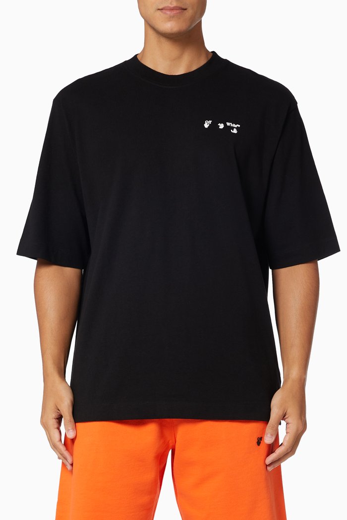 

Logo Oversized T-shirt in Cotton Jersey, Black