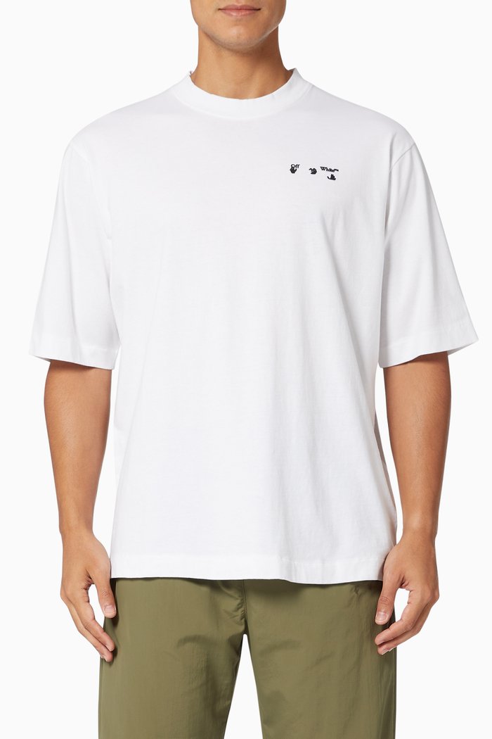 

Logo Oversized T-shirt in Cotton Jersey, White