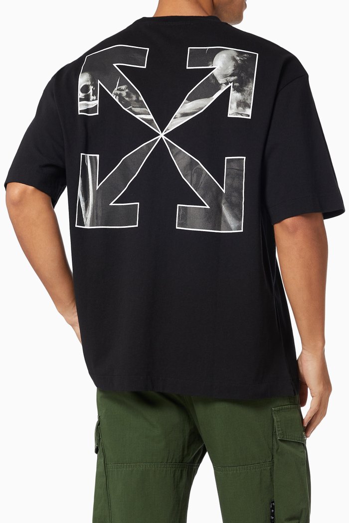 

Caravaggio Arrows Oversized T-shirt in Cotton, Black