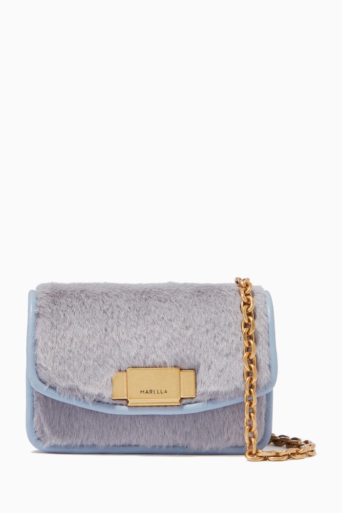 

Fantino Bag in Faux Fur, Blue