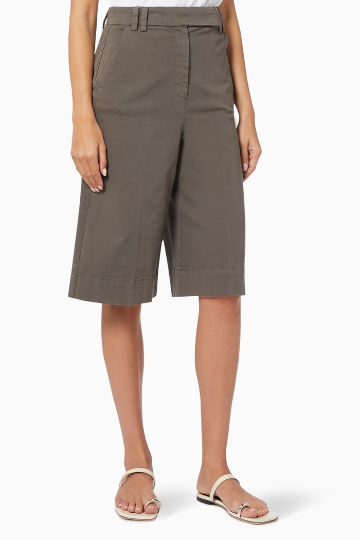 

Merle Shorts in Stretch Cotton Gabardine, Brown