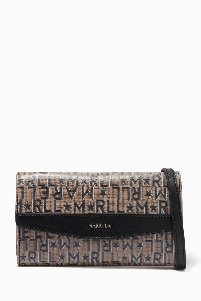 

Logo Bag in Coated Jacquard, Black