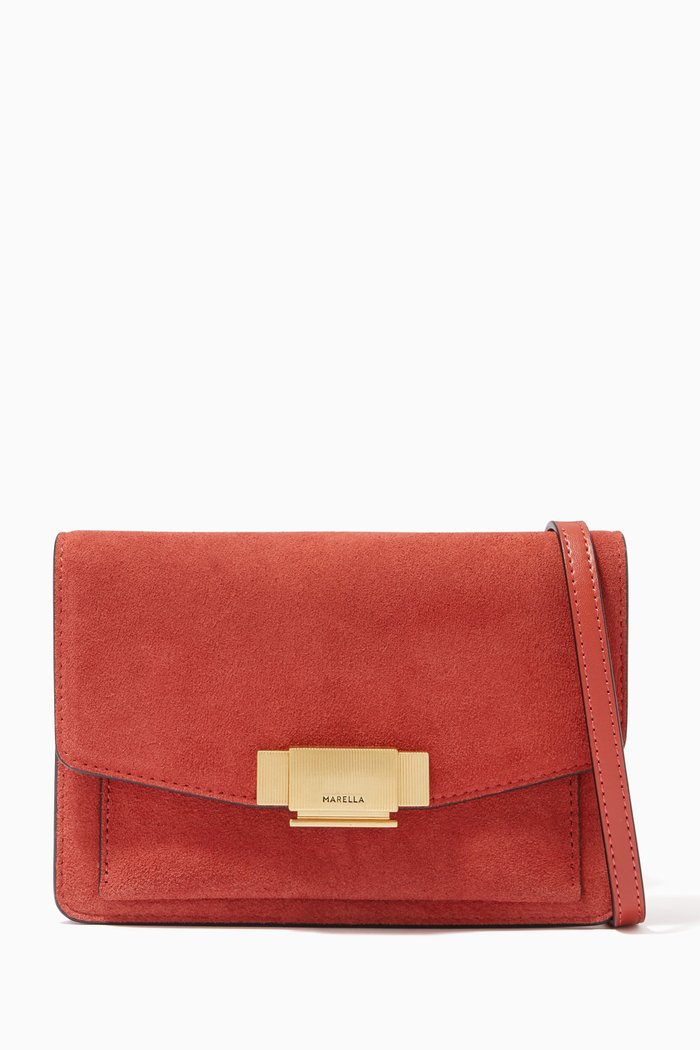 

Ribalta Bag in Suede, Orange