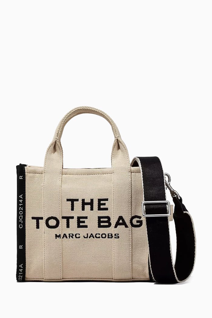 The Small Tote Bag in Jacquard, Neutral