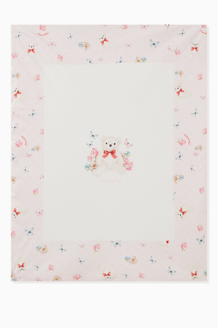 

Teddy Bear Blanket in Cotton, White