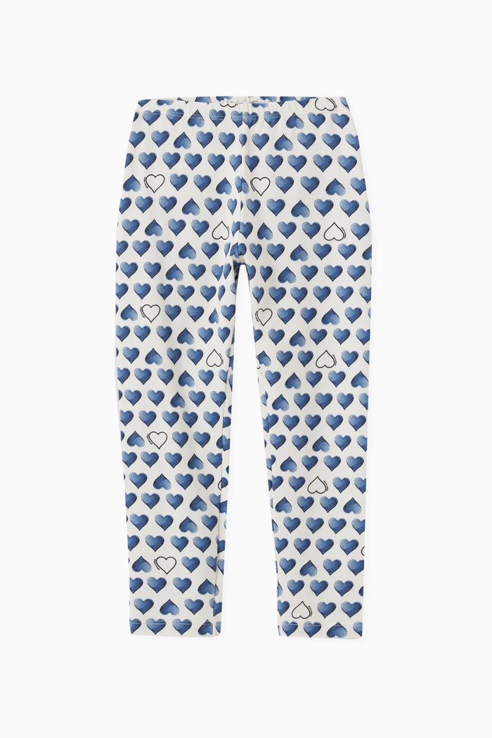 

Heart Leggings in Stretch Jersey, Blue