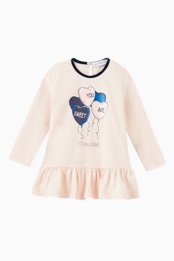 

Balloons Jersey T-shirt in Cotton, Pink