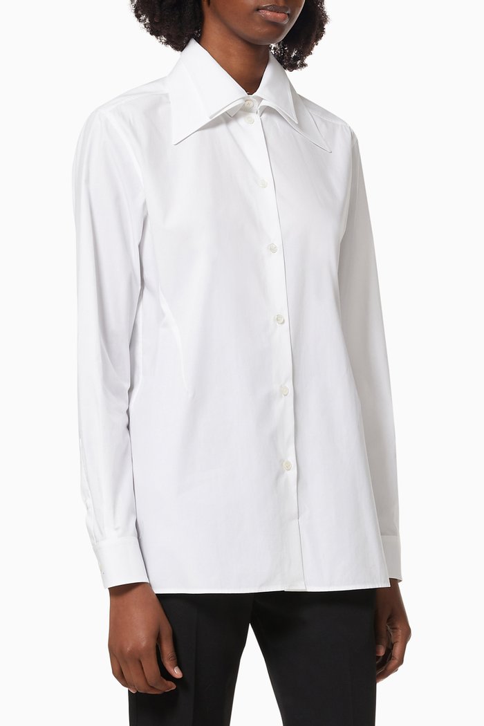 

Classic Shirt in Cotton Poplin, White