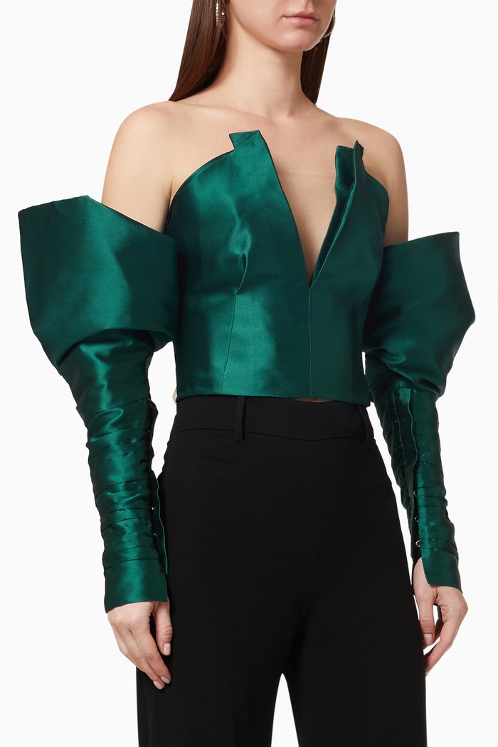 

Hollywood Top in Silk, Green