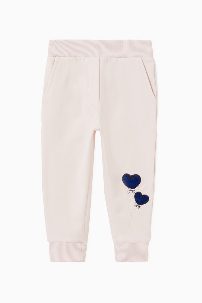 

Heart Balloon Track Pants in Fleece, Pink