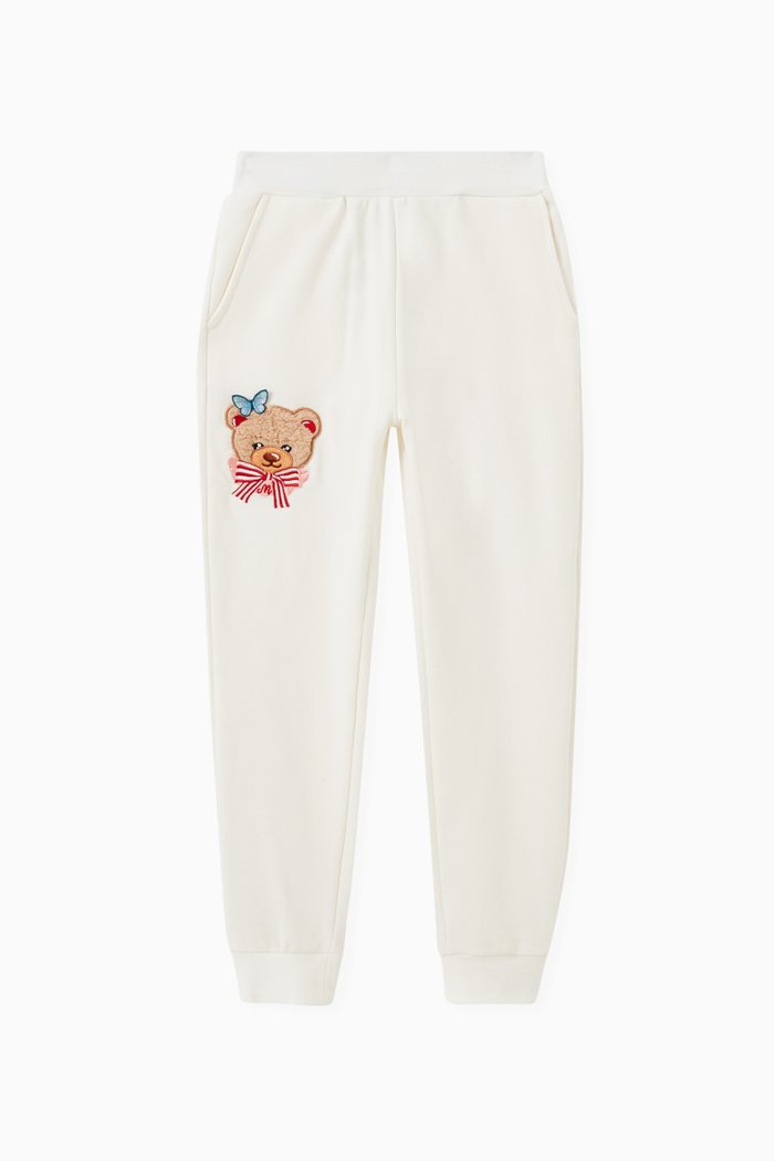 

Floral Print Sweatpants in Cotton, Neutral