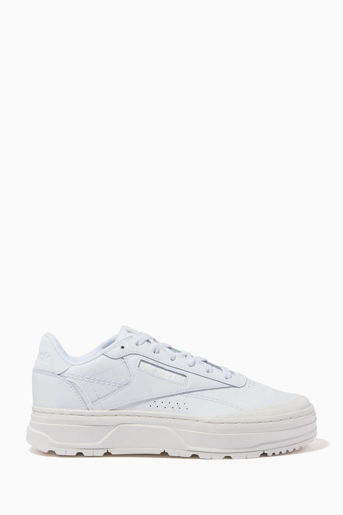 

Club C Double GEO Sneakers in Leather, White