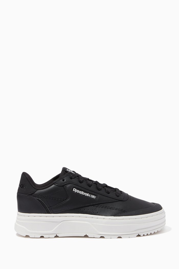 

Club C Double GEO Sneakers in Leather, Black