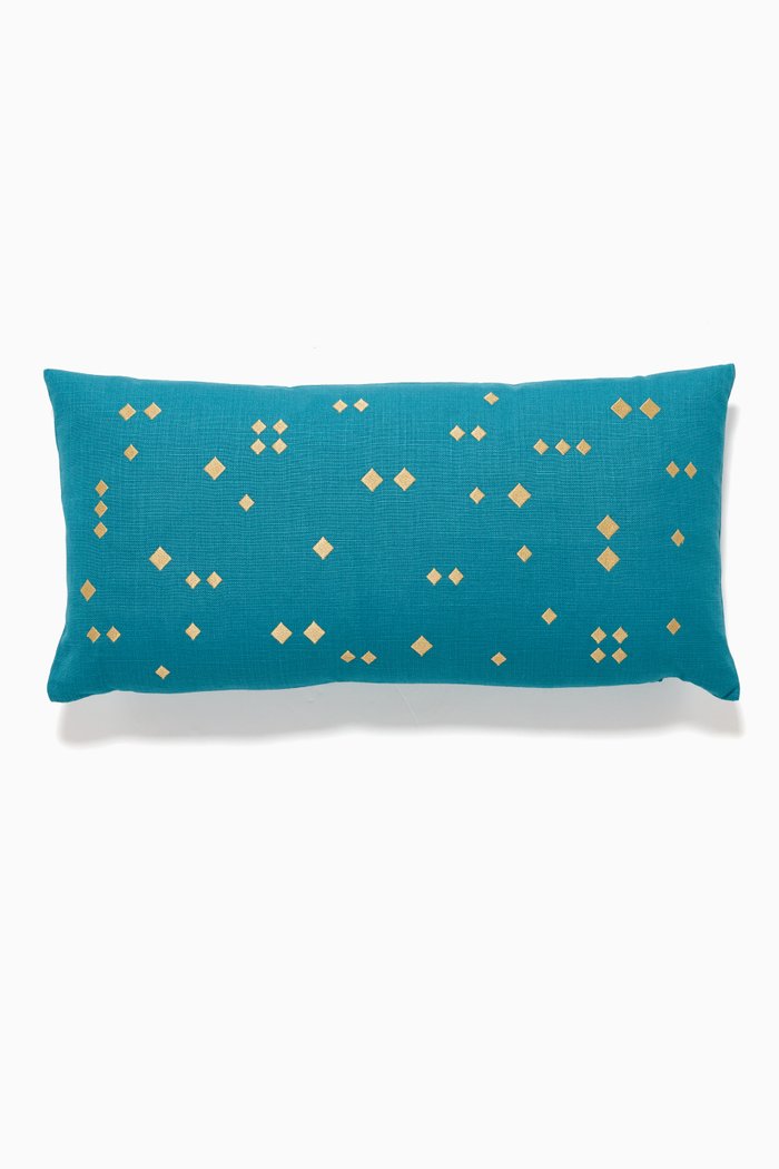 

Nuqat Long Cushion, 30 x 60, Blue