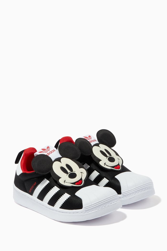

x Disney Superstar 360 Sneakers in Textile, Black