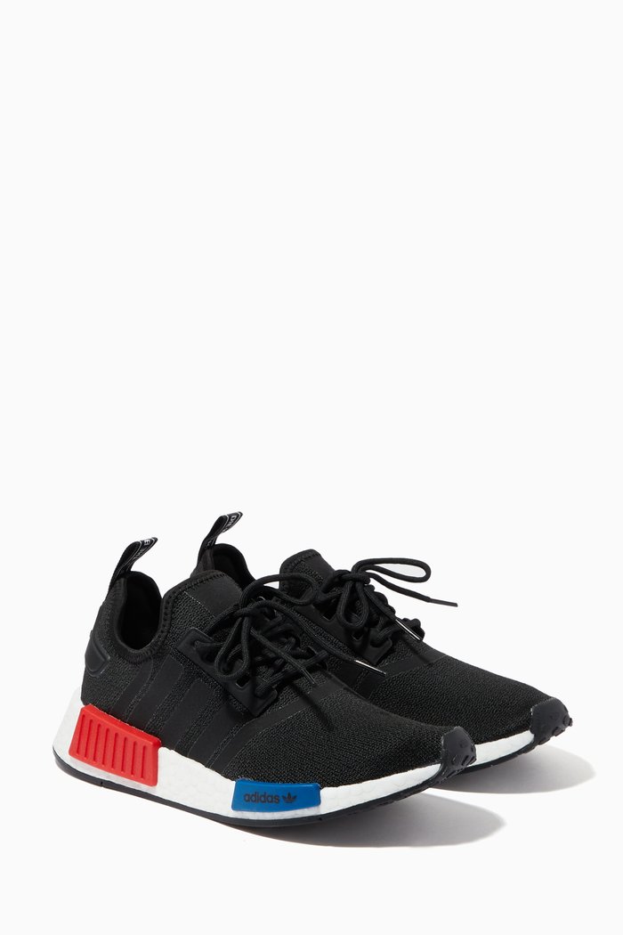 

NMD_R1 Sneakers in Stretch Knit, Black