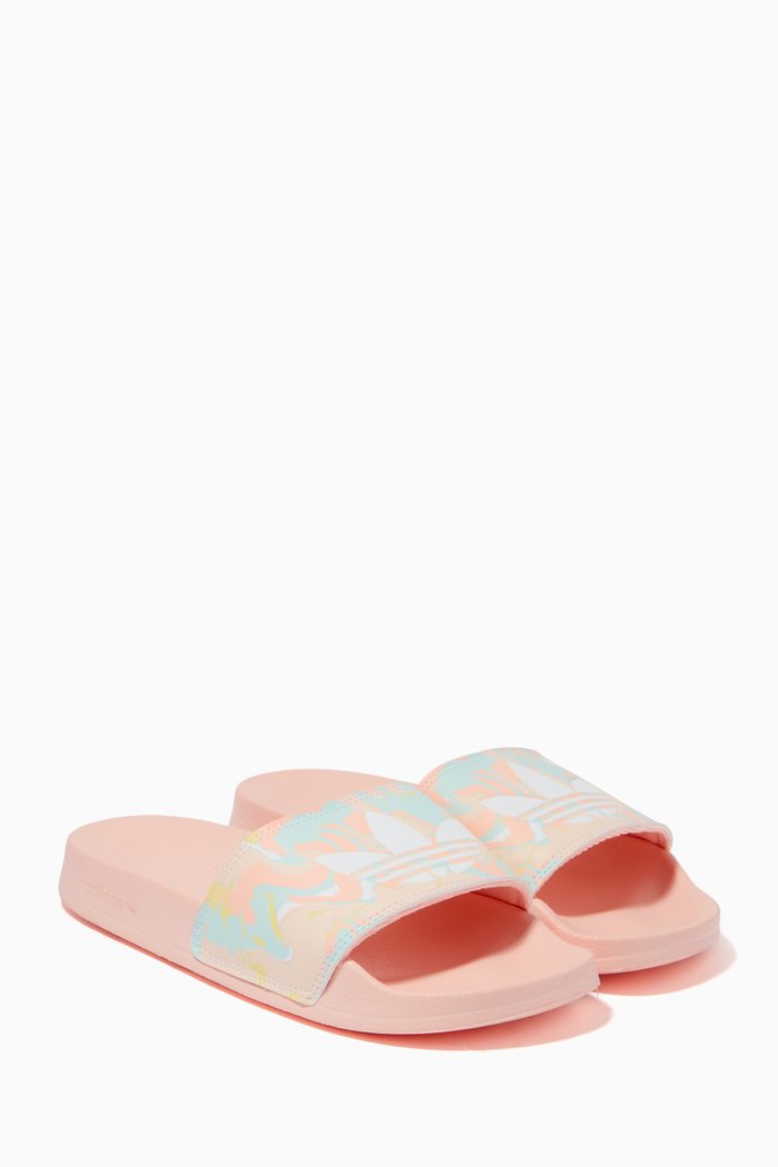 

Adilette Lite Slide Sandals in Rubber, Pink