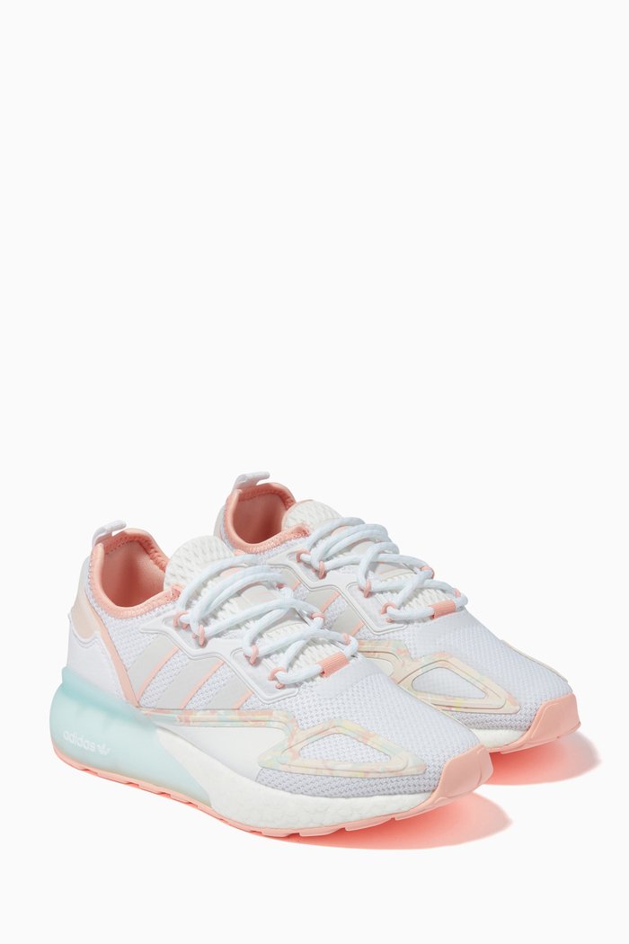 

ZX 2K Boost 2.0 Sneakers in Mesh & TPU, White