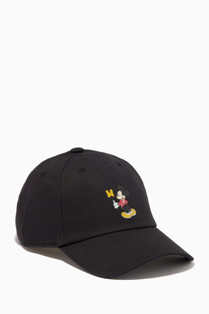 

Disney Mickey Baseball Cap in Cotton Twill, Black