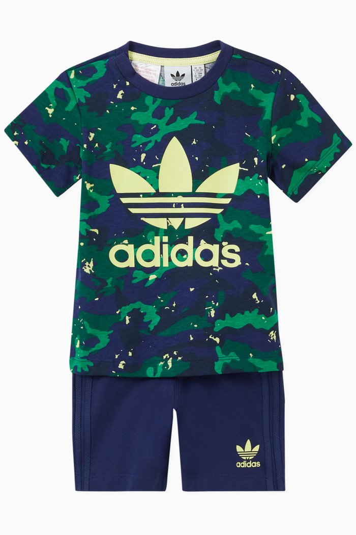 

Camo Shorts & T-shirt Set in Jersey, Multicolour