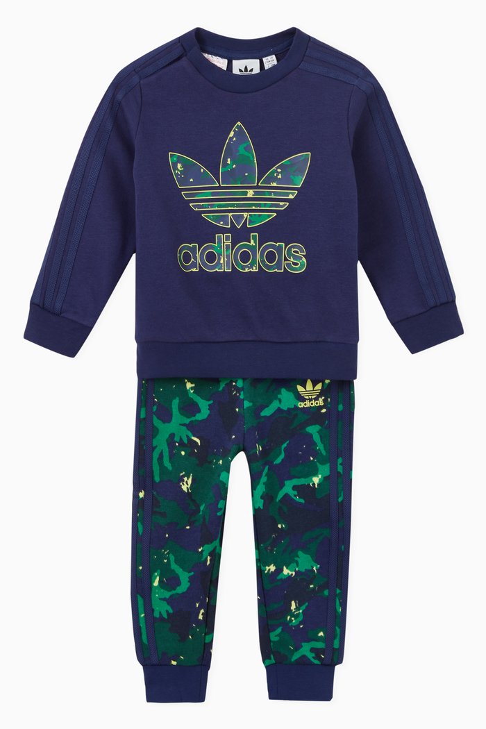 

Camo Crew Set in French Terry, Blue