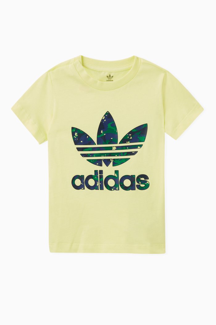 Camo Trefoil T-shirt in Jersey, Yellow