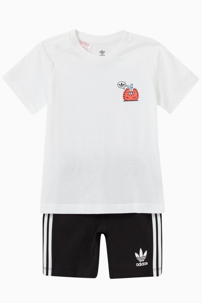 x Kevin Lyons T-shirt & Shorts Set in Jersey, Multicolour