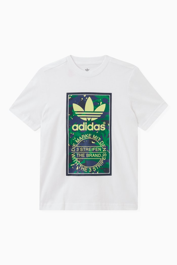 

Camo Graphic T-shirt in Single Jersey, White