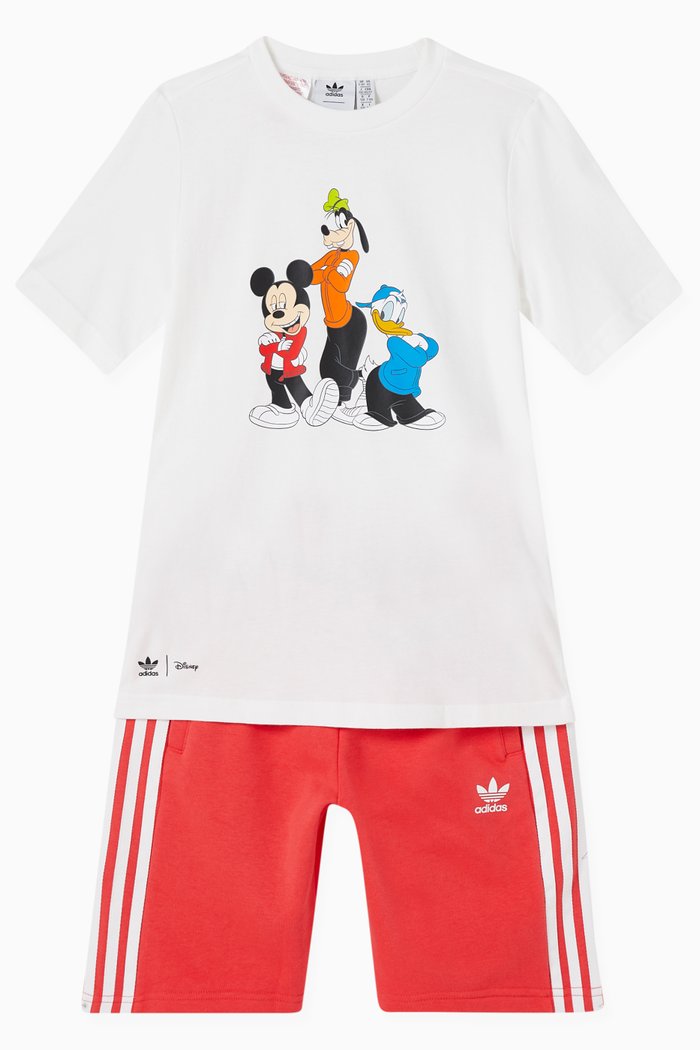 

x Disney Mickey & Friends T-shirt & Shorts Set in Jersey, Multicolour