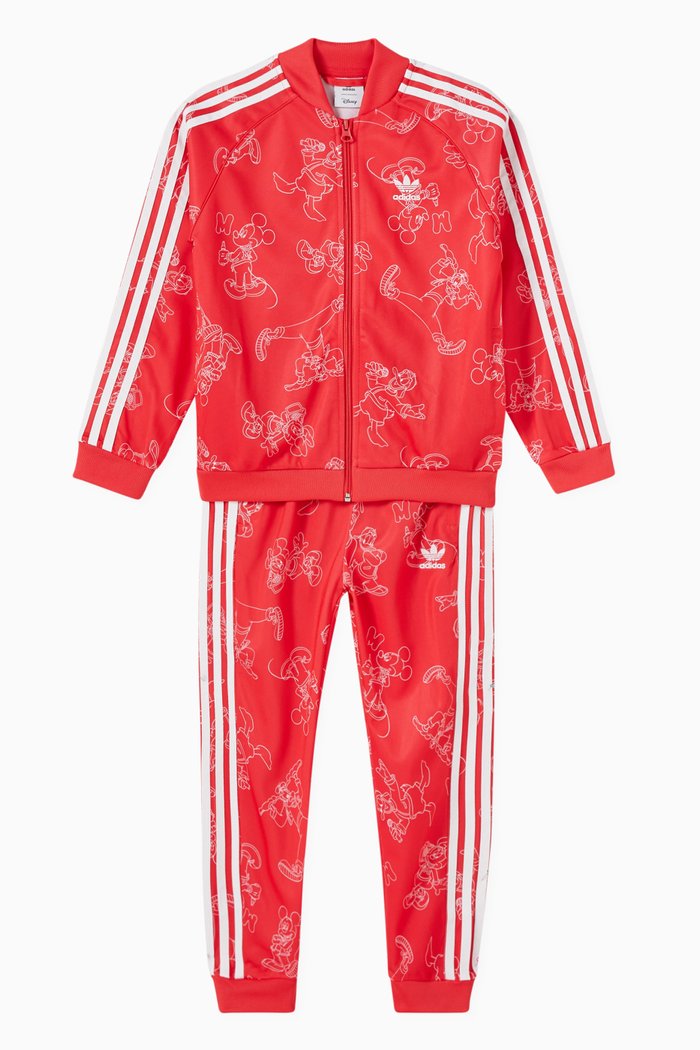 

x Disney Mickey & Friends SST Tracksuit in Primegreen, Pink