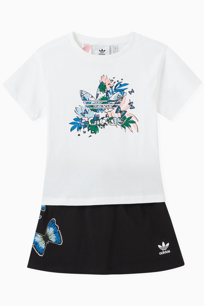 

x HER Studio London Printed T-shirt & Skort Set, Multicolour
